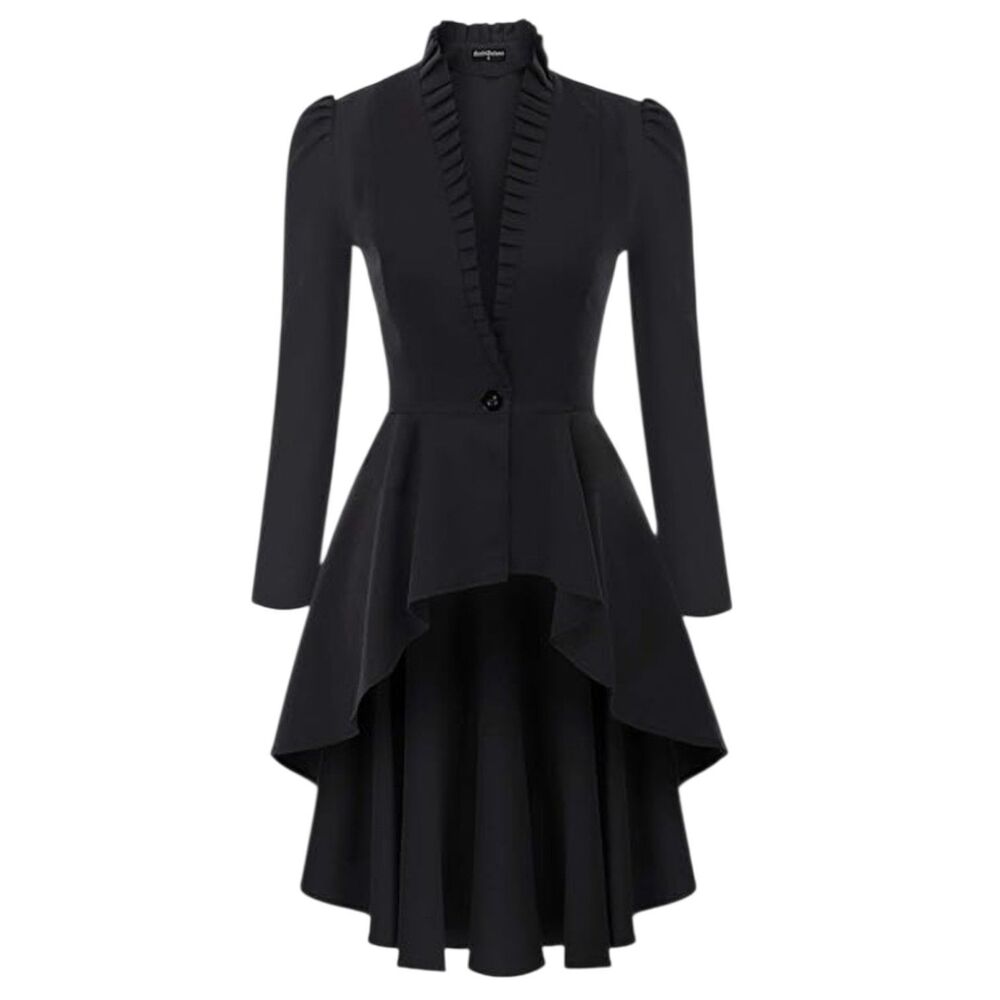 Scarlet Darkness Steampunk Gothic Renaissance Long Coat XL Womens Corset Back